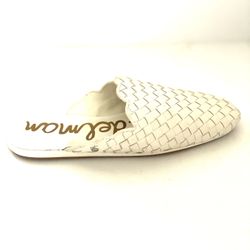 Sam Edelman Katy Mule Woven White Lester Round Toe