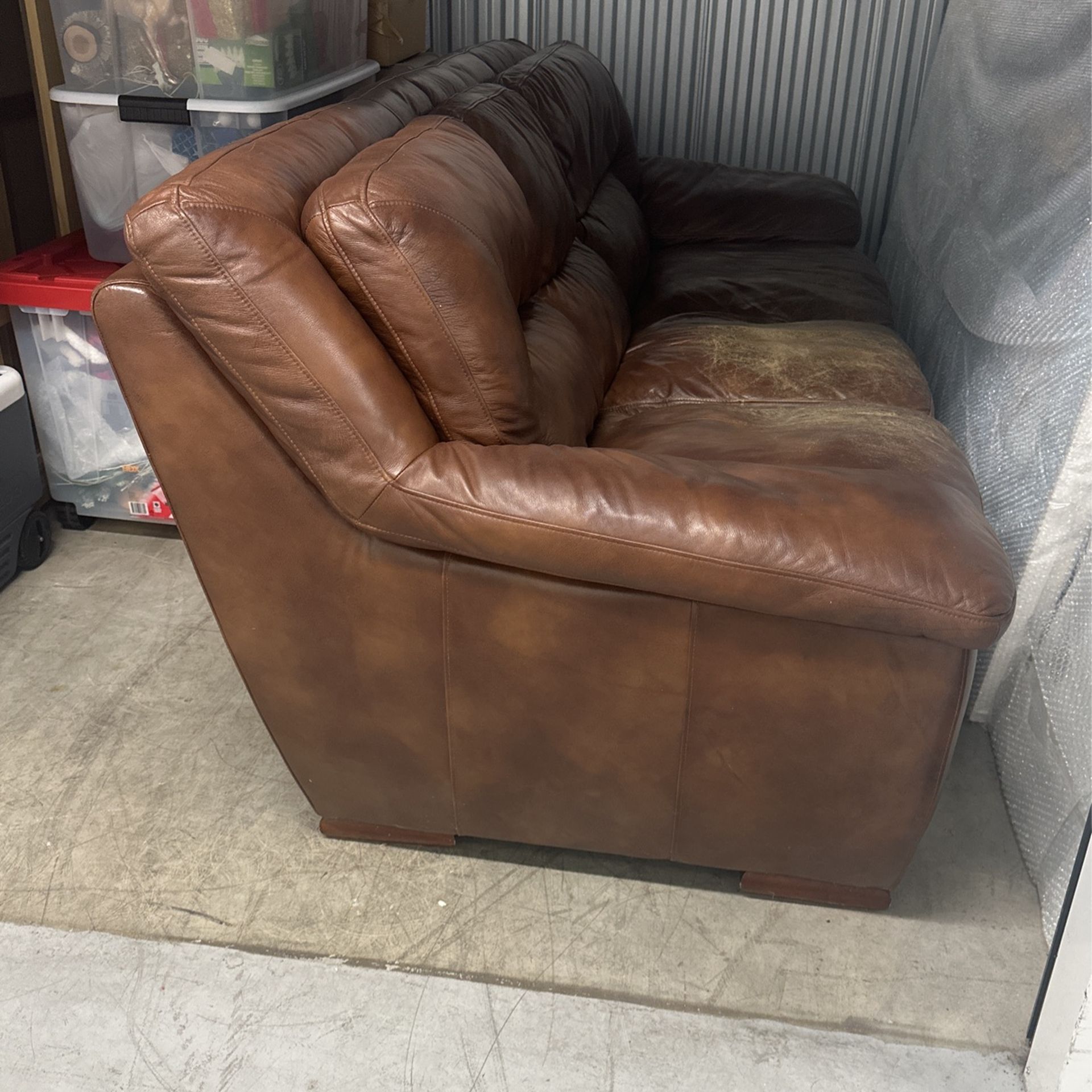 Brown Leather Couch