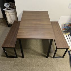 Minimalist Dining Table + Bench 