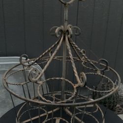 Vintage Metal Wine Rack 6 Bottles