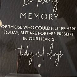 In Loving Memory Sign 
