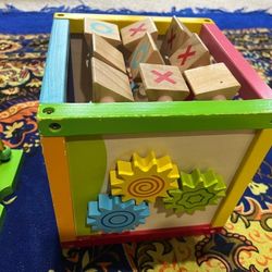 Wooden Activity Cube