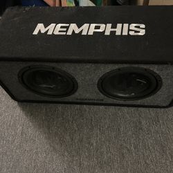 Memphis Audio PRXE12D2 dual 12” loaded subwoofer enclosure