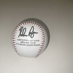 Nolan Ryan Collectors Edition Commemorative MLB Baseball Limited Edition 5,000th Strikeout Ball Vintage Excellent 1989 