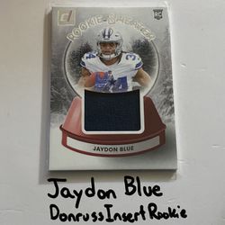 Jaydon Blue Dallas Cowboys RB Donruss Short Print Insert Rookie Card. 