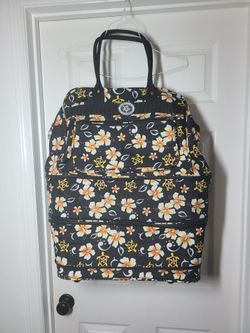 Movera Hawaii Hawaiian Floral Sea Turtle Rolling Travel Bag