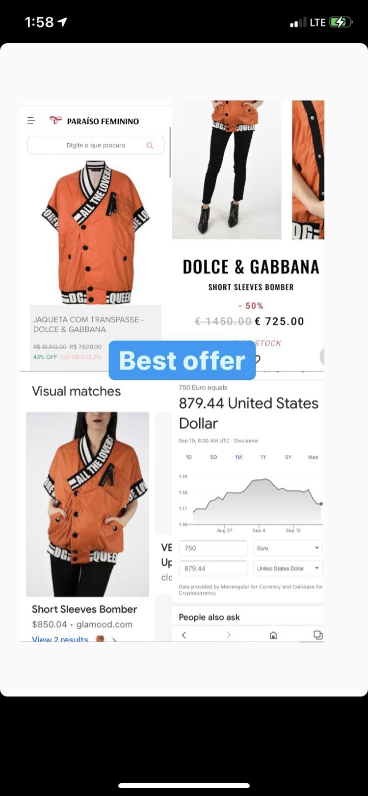 Dolce And Gabbana Short Sleeve Bomber 