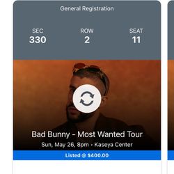 Bad Bunny May 26 $400 EACH