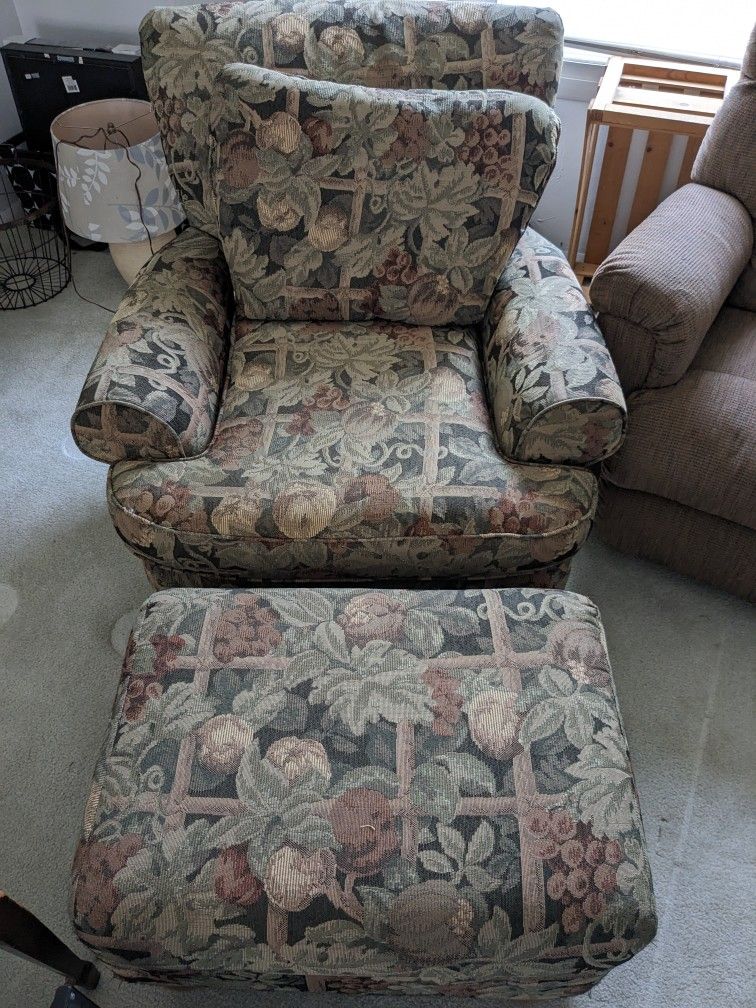 Large sofa seat / chair with ottoman