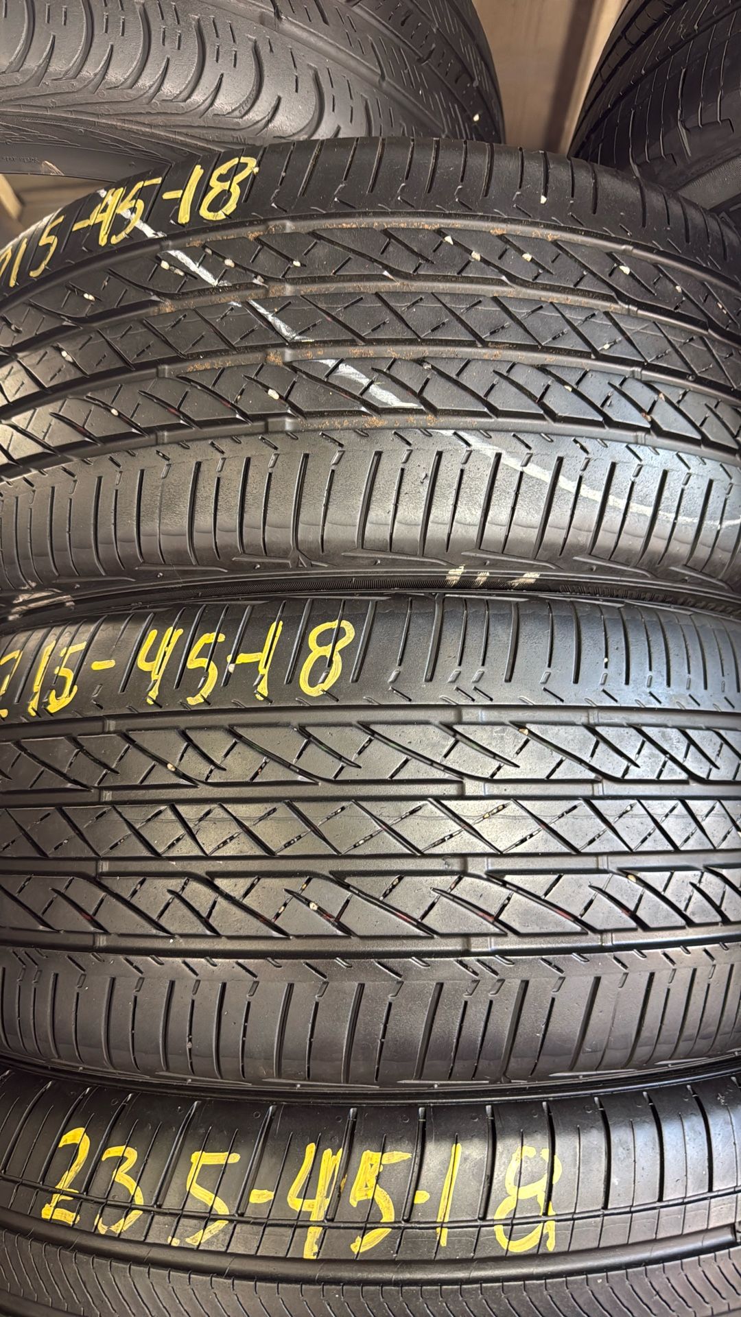 215/45/18 (2) Bridgestone Installed