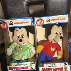 Vintage 1977 Walt Disney Mickey/Minnie Mouse Club Knickerbocker 12" TOY Doll Plush