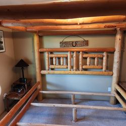 California King Log Bed