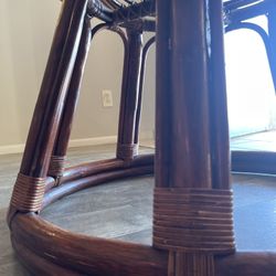 Vintage Handmade Rattan bamboo Table 