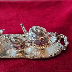 BARBIE SILVER TEA SET  VINTAGE