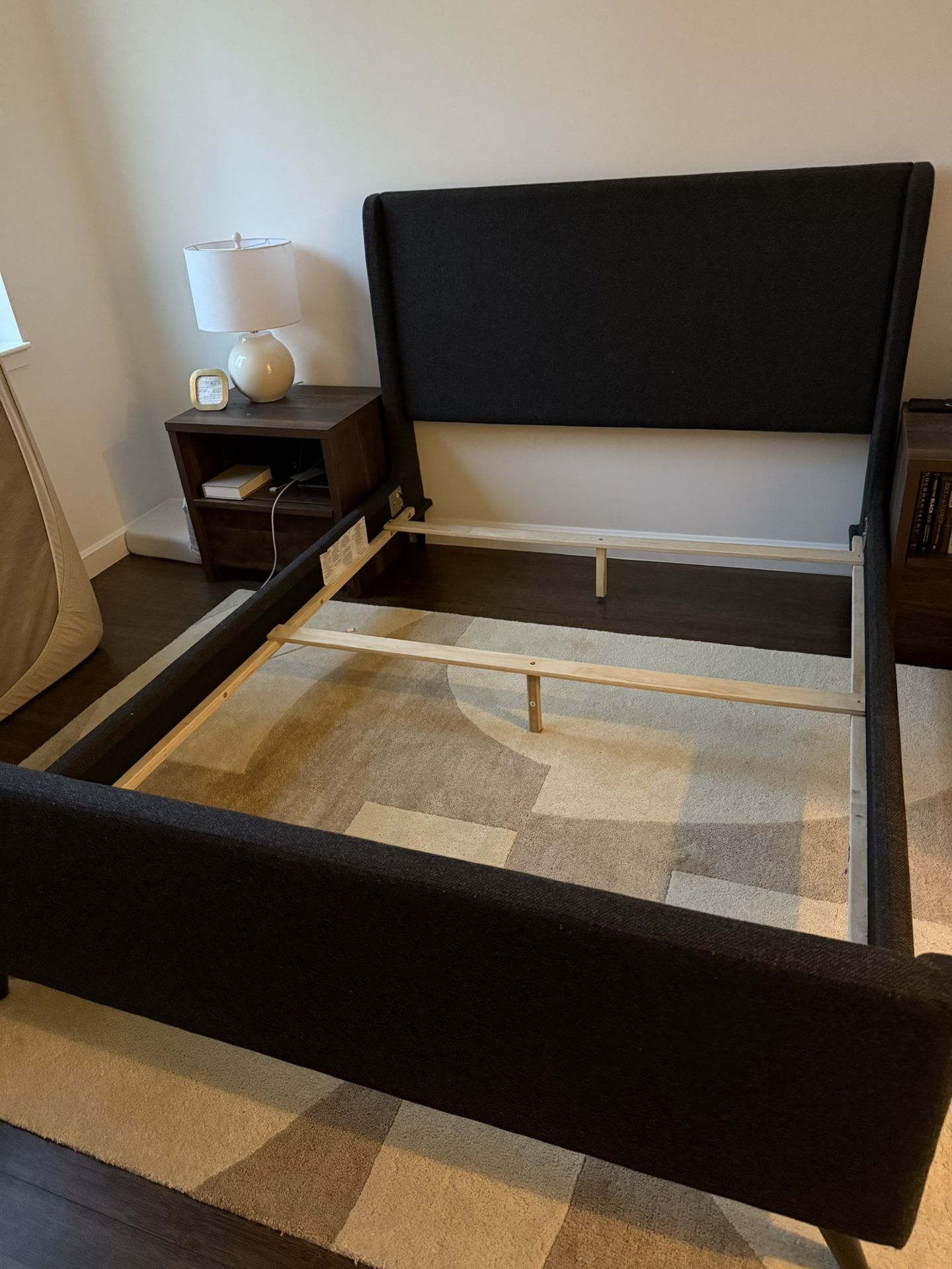 MUST GO TODAY Queen Bed Frame And Box Spring Set Great Condition