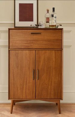 Mid-Century Tall Bar Cabinet (32")