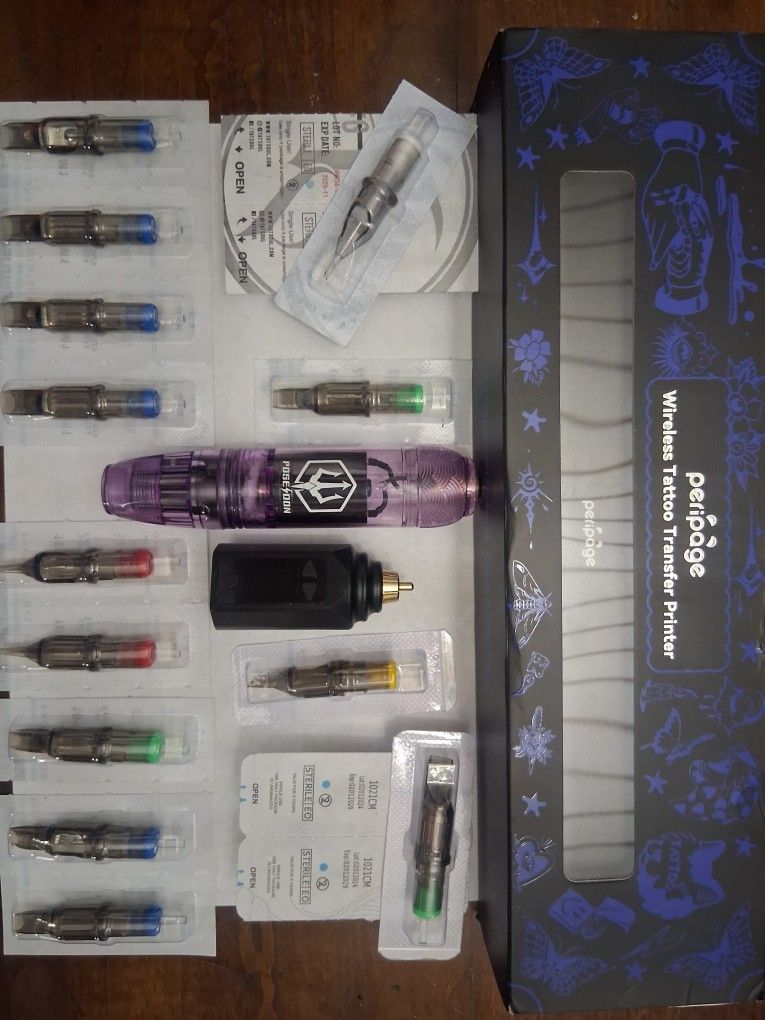 Tattoo PEN, Battery, Needles, Stencil Printer