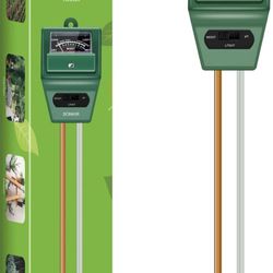 New Soil pH Meter, MS02 3-in-1 Soil Moisture/Light/pH Tester Gardening Tool Kits for Plant Care, Great for Garden, Lawn, Farm, Indoor & Outdoor Use (G