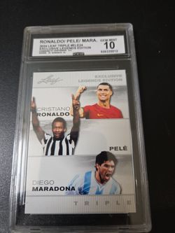 2025 Leaf Triple Exclusive RONALDO / PELE / MARADONA Legends CCG GEM MINT 10