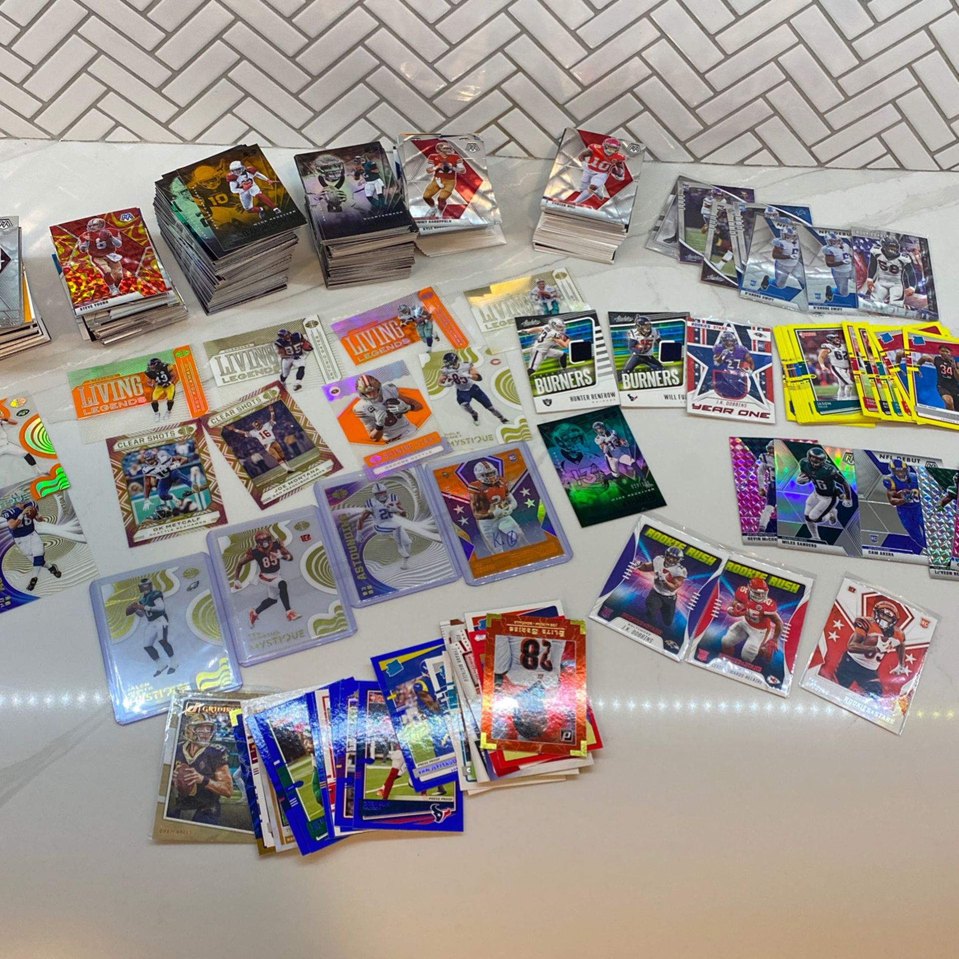 Lot Of Football Cards Rookie Card Prizm Optic Mosaic Relic Auto Short Prints
