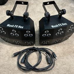 (2) CHAUVET DJ Wash FX Hex Lights w/ Carry Bag