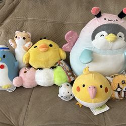 Sanrio San X Anime Plushies Bundle Kawaii Mamegoma Rilakkuma Tuxedo Sam Small