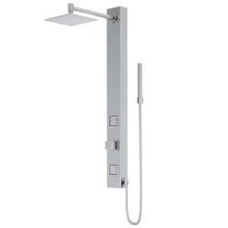 VIGO Orchid 2-Jet Shower Panel System with Adjustable Square Head and Hand Shower Wand