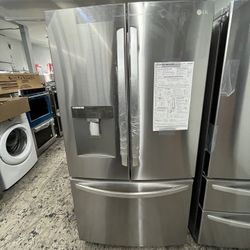 New Stainless Steel French Door LG Refrigerator 29 Cubic Feet 