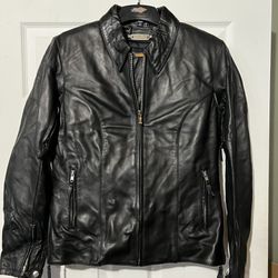 Women’s Leather Riding Jacket with Zip Out Liner (Size L, but fits like a S/M)