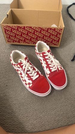 Vans Old Skool Red Checkerboard Sneakers