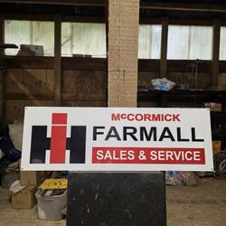 Farmall International Farm Tractor Equipment Steel Metal Sign 