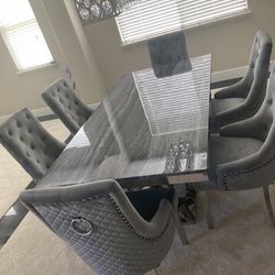 Gray Marble Dining Table In Stock Same Day Delivery 916//661//1073
