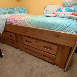 Twin Bed with Drawers