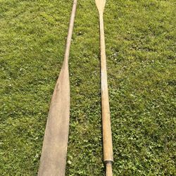 Antique Wooden Oars