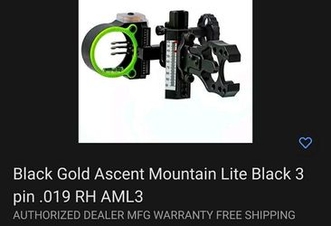 Black gold Ascent mountain lite black 3 pin. 019Rh AML3