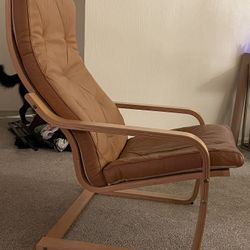 Pumpkin Leather Minimalist Chair