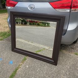 Large wood frame mirror 