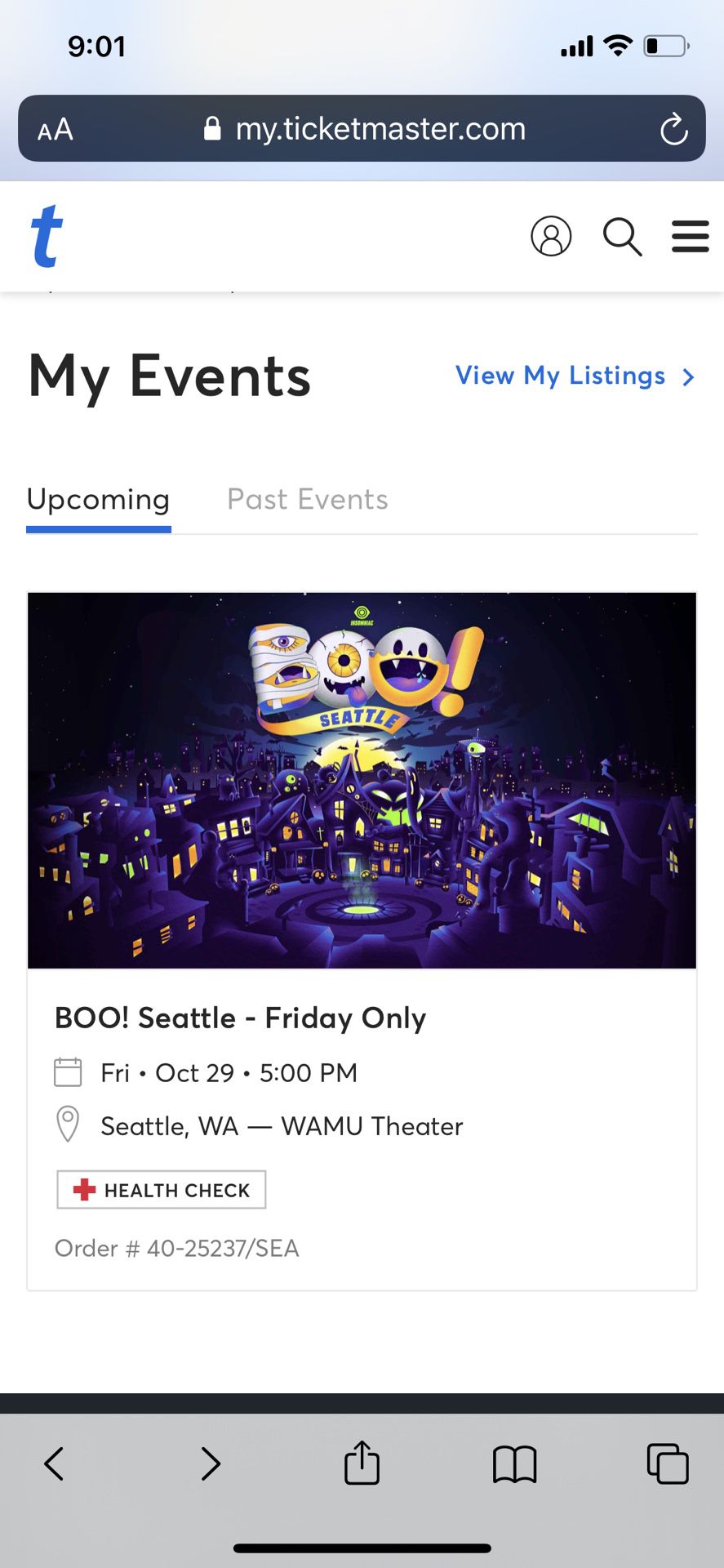 Boo! Seattle - Enhanced VIP - Friday Only - 2 Tickets $150 Per Ticket  