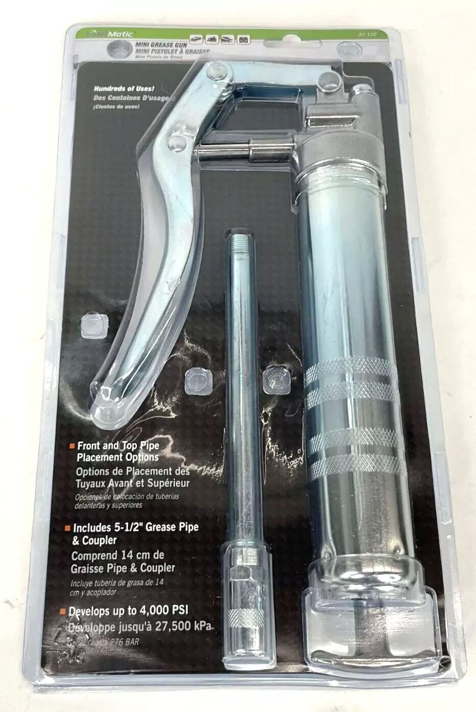 LubriMatic Mini Grease Gun With 5-1/2" Grease Pipe & Coupler - NEW