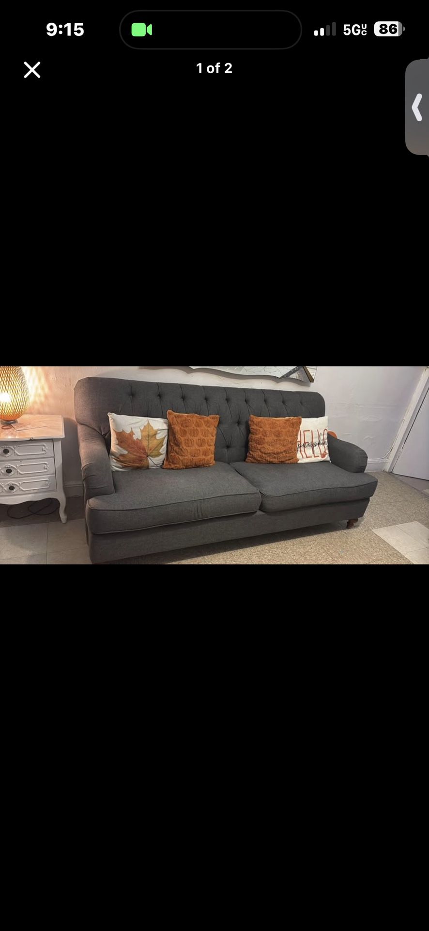 Set of grey couches