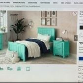 2twin Beds With Dresser And Mirror