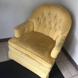 Cushioned Chair- Yellow