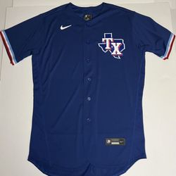 Nike Texas Rangers 2020 Alternate Vapor Premier Elite Patch Royal-Blue Jersey NWOT