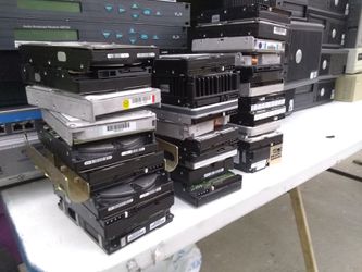 10 Dell optiplex desktops 2 servers 35 hard drives 15 networking switches and more