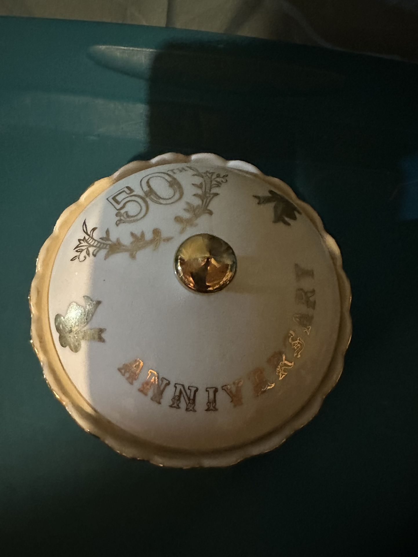 Porcelain 50th Anniversary Dish
