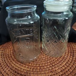 Planters Peanuts Vtg Anniversary Glass Jars