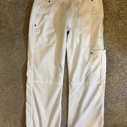 white scrub pants 