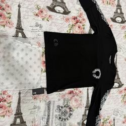 chrome heart long sleeve small black