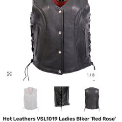 Women’s Leather Biker Vest 