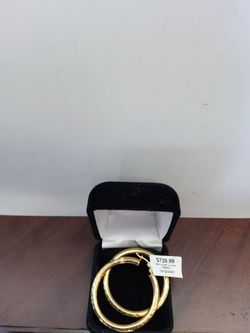 Gold hoop earrings